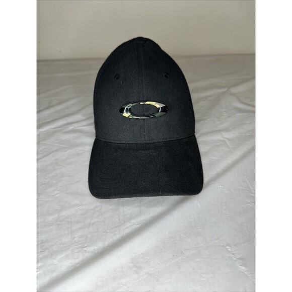 OAKLEY Performance Fit Camo Ellipse Logo Stretch Fit Golf Hat Cap S/M - Picture 1 of 6